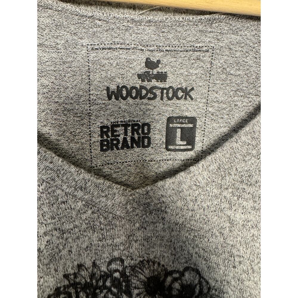 Gray Woodstock Long Sleeve Tunic With Bicycle Themed Peace Sign Size: Large - Picture 3 of 4